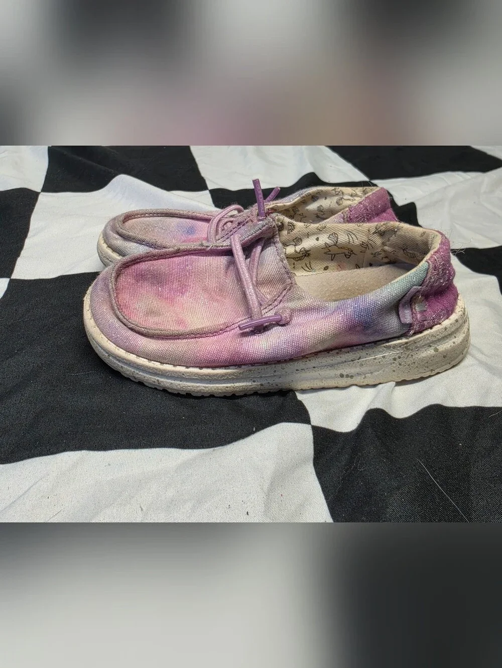 Hey Dude Kids Pink & Purple Tie-Dye Slip-On Sneakers